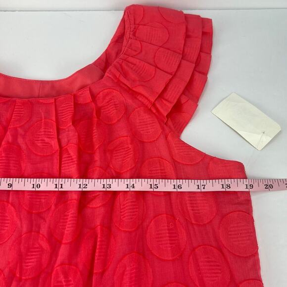 NEW Rabbit Rabbit Rabbit Women's 10 Cap Ruffled Sleeves Pink Circle Lined Dress - Picture 9 of 10